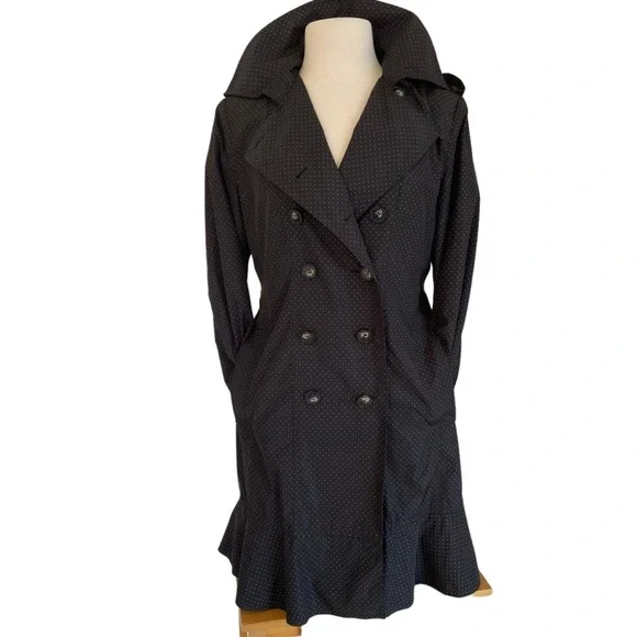 ジャケット・アウター vintage black power shoulder long coat Vintage Black Coat, Leather Trench Coat (C414), Danier Black